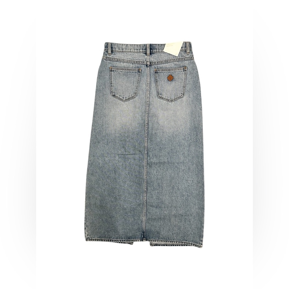 ABRAND Jeans Denim Maxi Skirt Blue ‘99 Low Skirt Y2K Sample NWT Women Size 26” - Picture 6 of 10